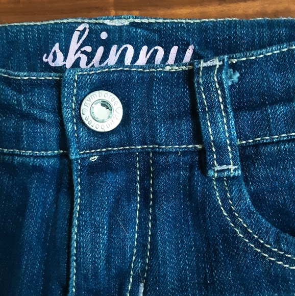 GYMBOREE GIRLS SKINNY JEANS WITH BOW AND RHINESTONE DETAIL 8 - Picture 2 of 6